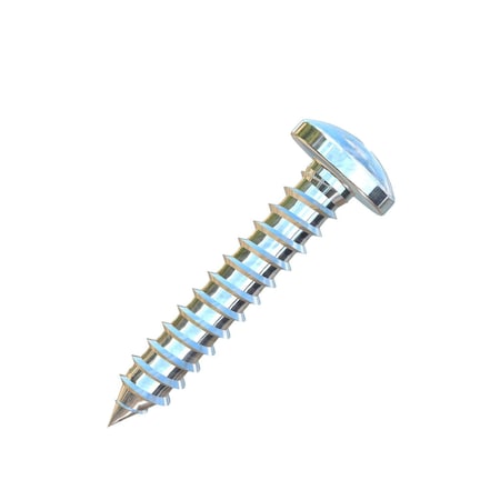 Allied Titanium Sheet Metal Screw, #6 x 3/4 in, Plain Titanium Pan Head Phillips Drive 0106543
